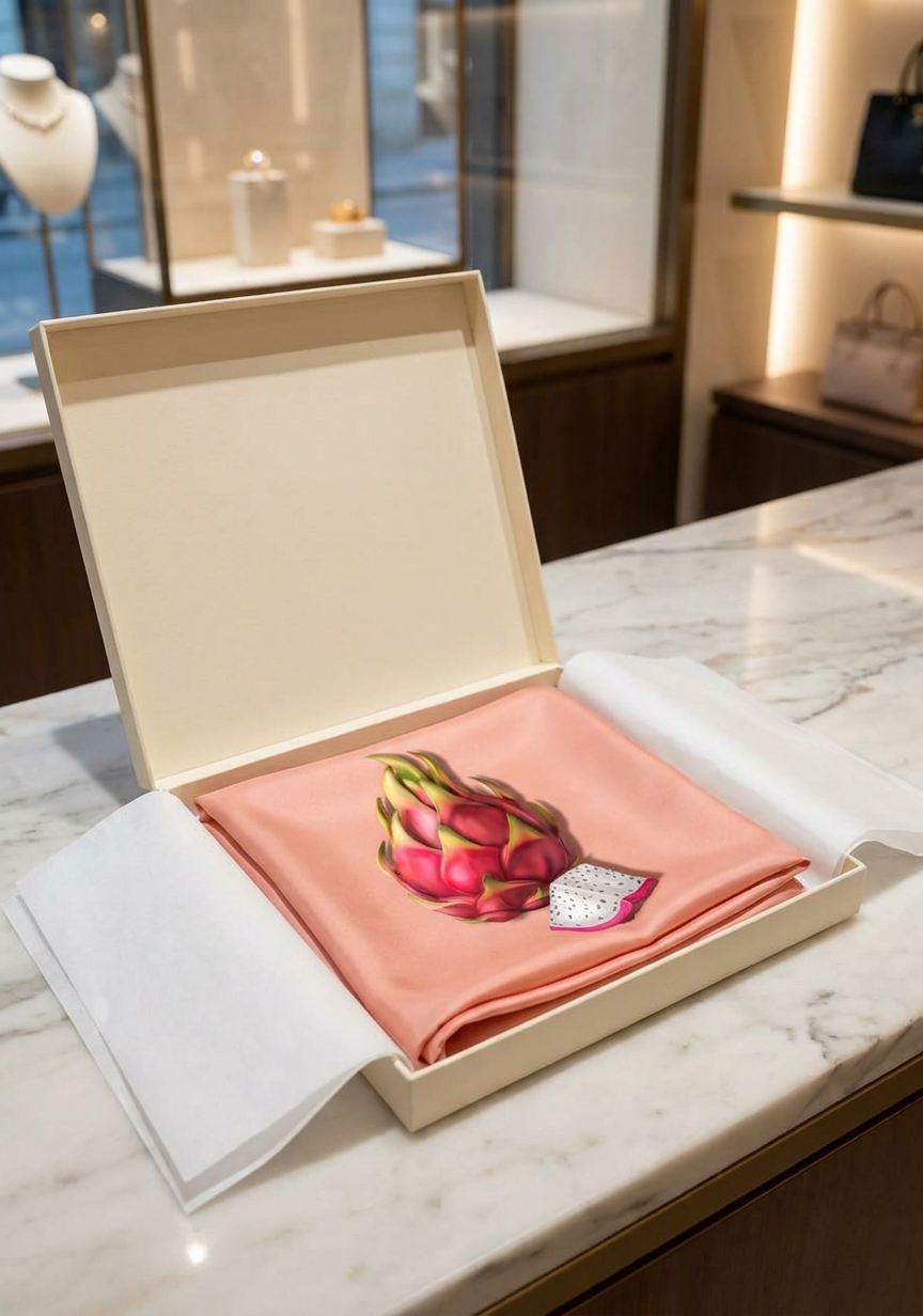 Dragon Fruit — silk scarf