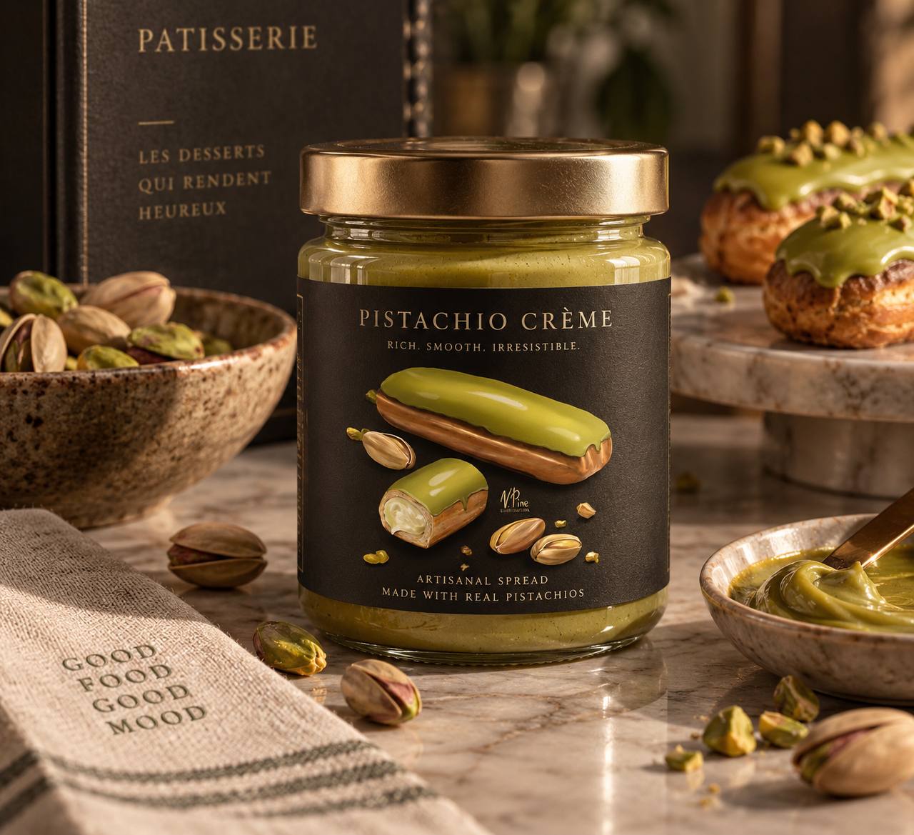 Pistachio crème jar