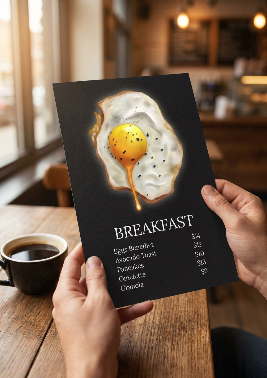 Breakfast menu